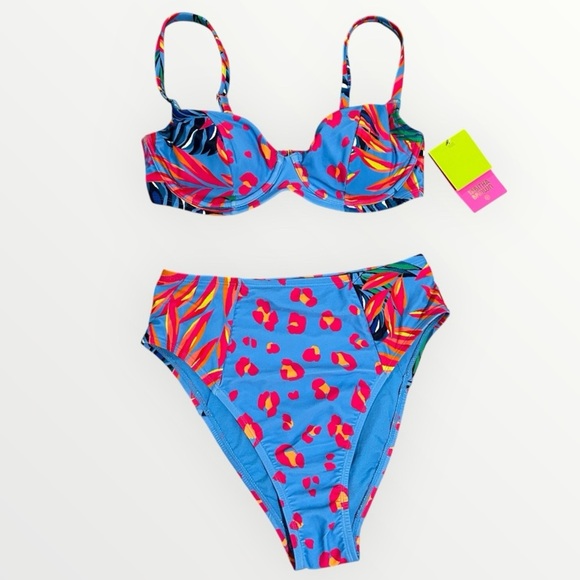 TABITHA BROWN x Target Tropical Leopard Print High Cut Bikini Set NWT Sz. S / M - Picture 10 of 15